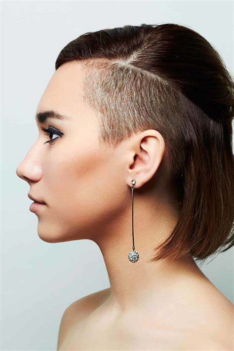 half shaved hairstyles for women|Cute and Rebellious Half Shaved Head Hairstyles.